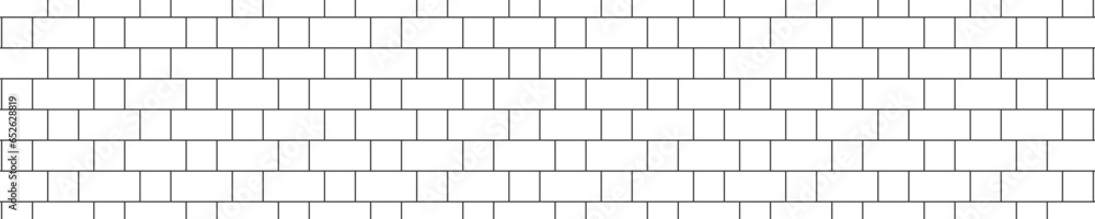 Rectangle and square tiles horizontal background. Brick wall background. Kitchen backsplash. Toilet, shower or bathroom ceramic texture. Pavement layout. Vector outline illustration Rectangle and square tiles horizontal background. Brick wall background. Kitchen backsplash. Toilet, shower or bathroom ceramic texture. Pavement layout. Vector outline illustration