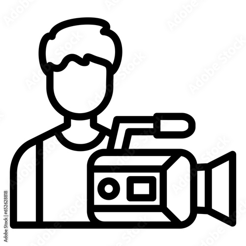 Vector Design Camera Operator Icon Style