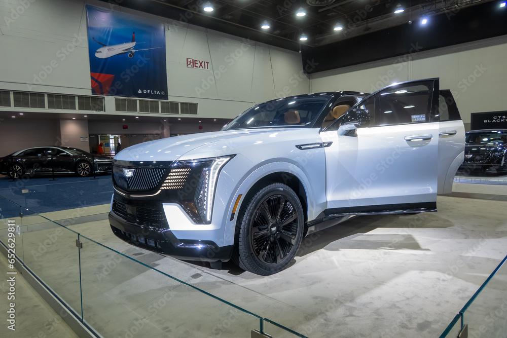 2024 Cadillac Escalade EV luxury full size SUV unveiled at Detroit auto