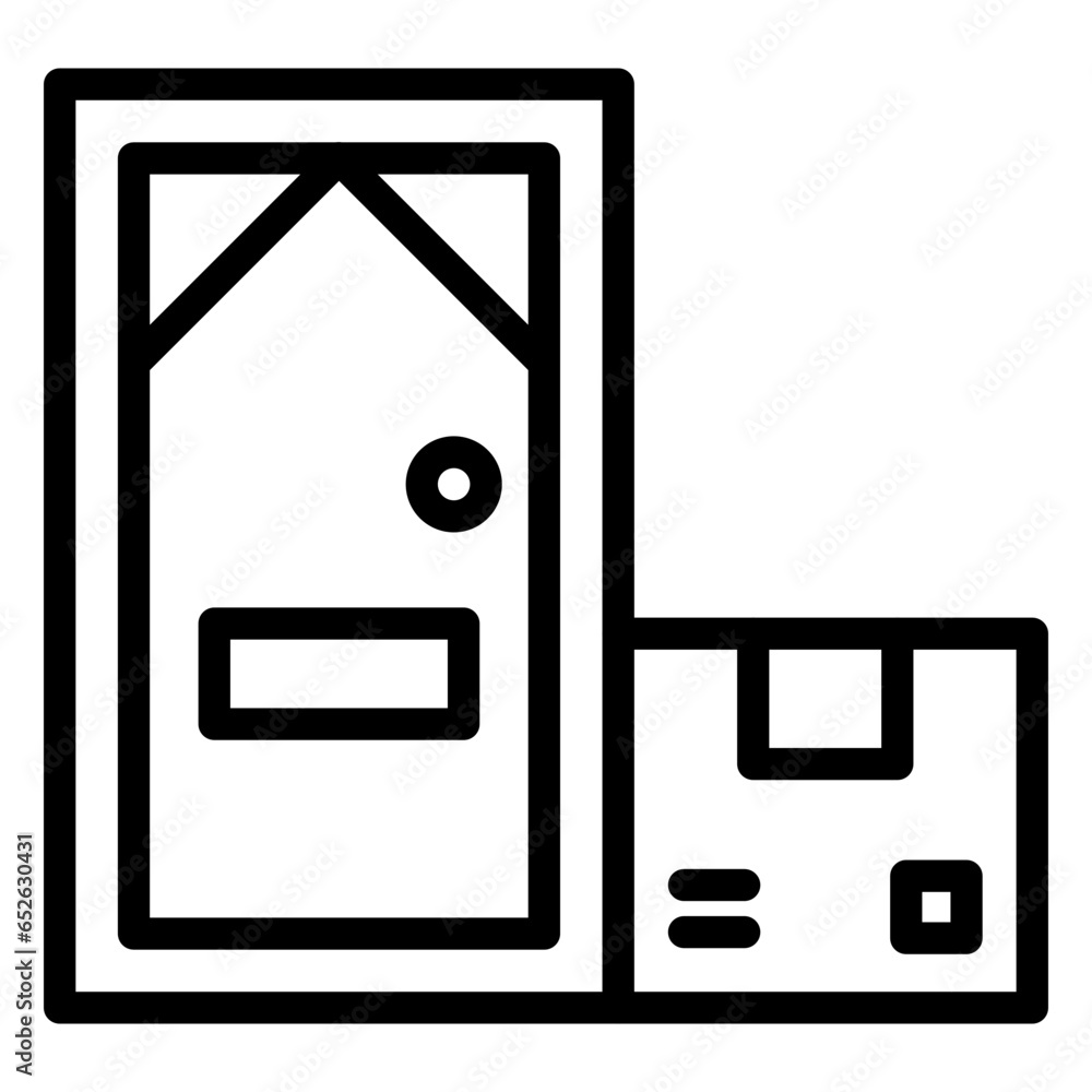 Vector Design Door Delivery Icon Style Vector Design Door Delivery Icon Style