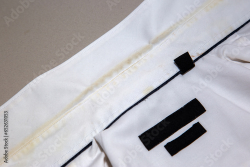 Wallpaper Mural Ring around the collar dirty stains in dress shirt from scurf and sweat.  Torontodigital.ca