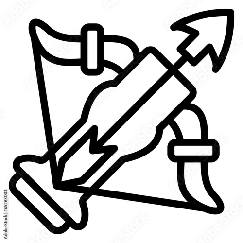 Vector Design Crossbow Icon Style