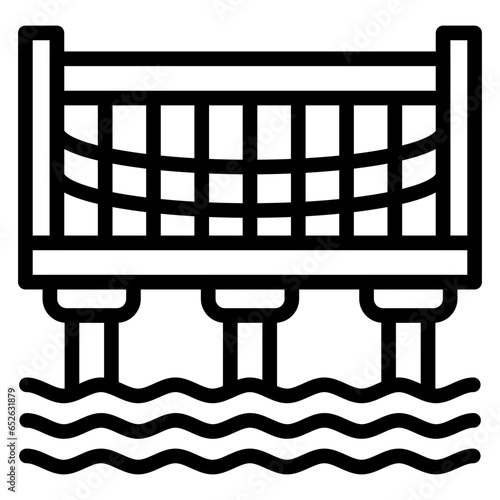 Vector Design Water Bridge Icon Style