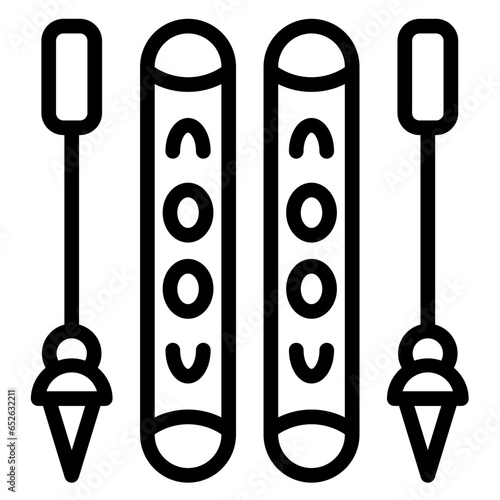 Vector Design Skis Icon Style