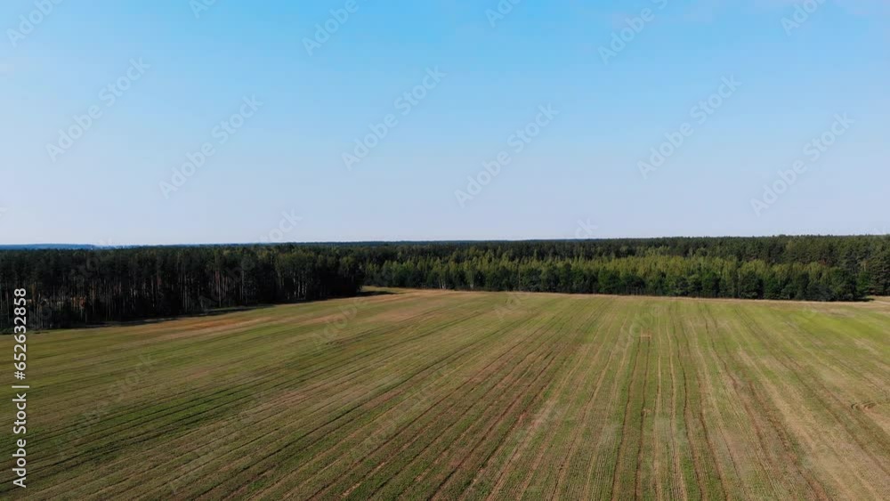 flying over country side harvest field road shot from drone, aerial footage flying over country side harvest field road shot from drone, aerial footage