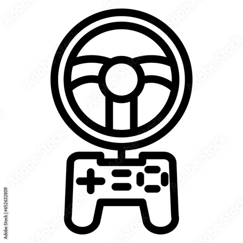 Vector Design Racing Game Icon Style