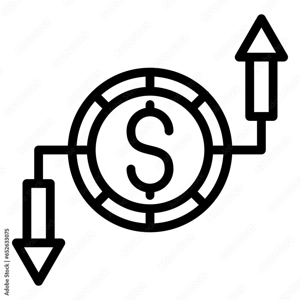 Vector Design Budget Breakdown Icon Style Vector Design Budget Breakdown Icon Style