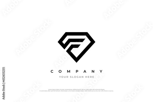Diamond Letter F Logo Design