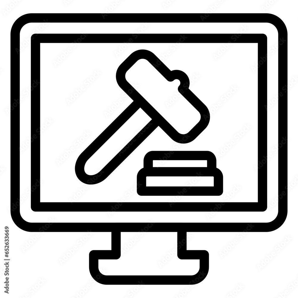 Vector Design Online Bidding Icon Style Vector Design Online Bidding Icon Style