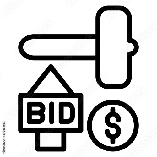 Vector Design Maximum Bid Auction Icon Style