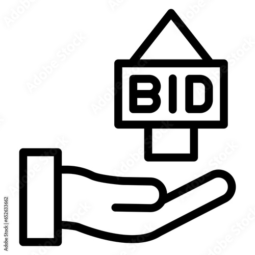Vector Design Maximum Bid Icon Style