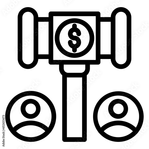Vector Design Public Auction Icon Style