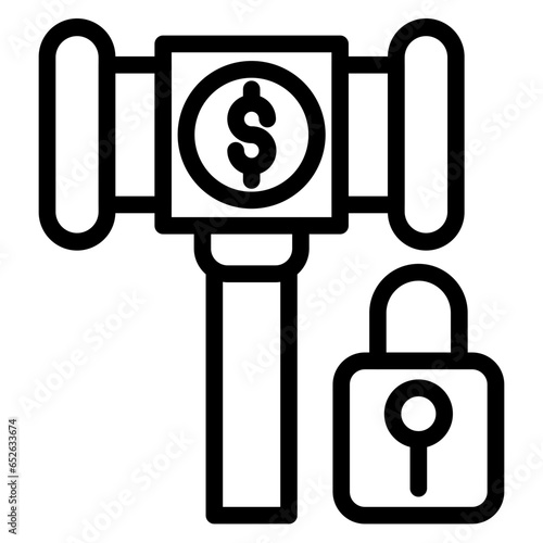 Vector Design Private Auction Icon Style