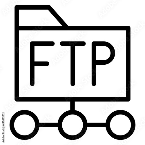 Vector Design Ftp Protocol Icon Style