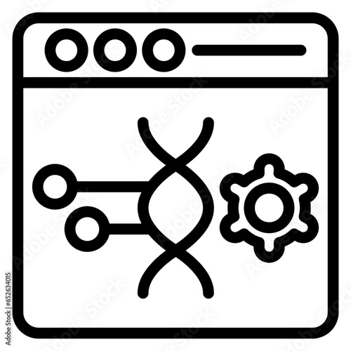 Vector Design Genetic Engineering Icon Style