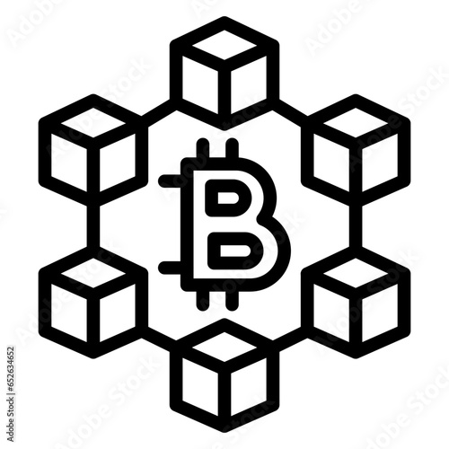 Vector Design Blockchain Icon Style