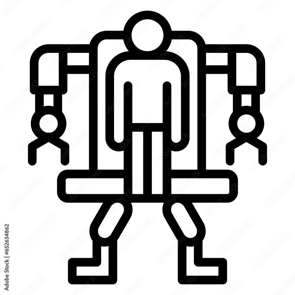 Vector Design Augmenting Robot Icon Style Vector Design Augmenting Robot Icon Style