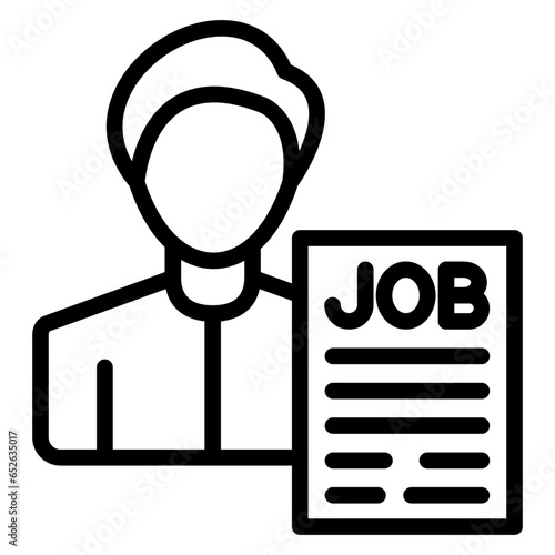 Vector Design Applicant Male Icon Style