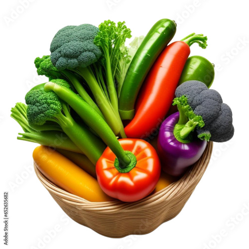 vegetables on a white background