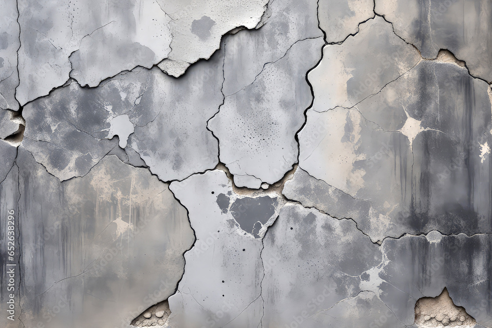 Damaged and distressed urban concrete wall texture with worn and weathered rough surface Damaged and distressed urban concrete wall texture with worn and weathered rough surface
