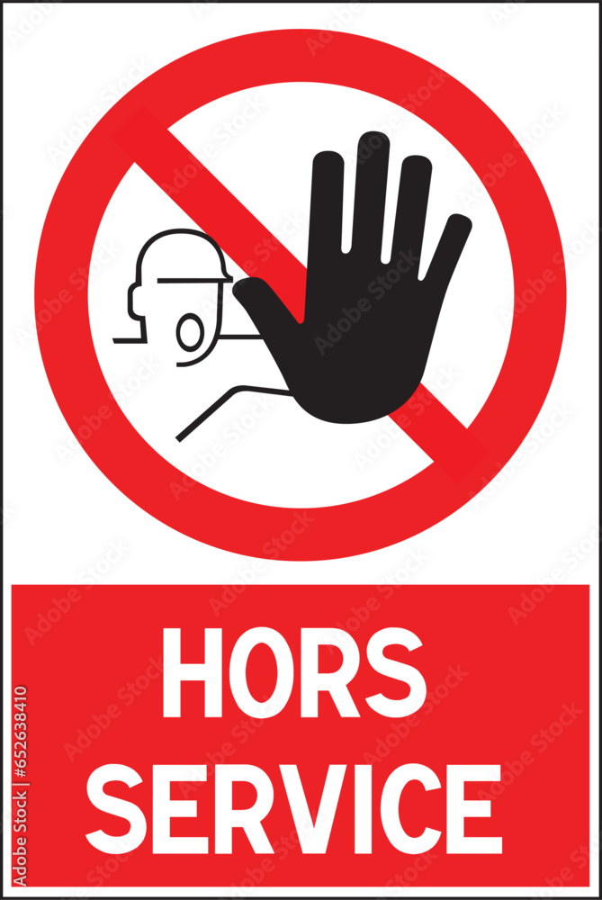Panneau : Hors service