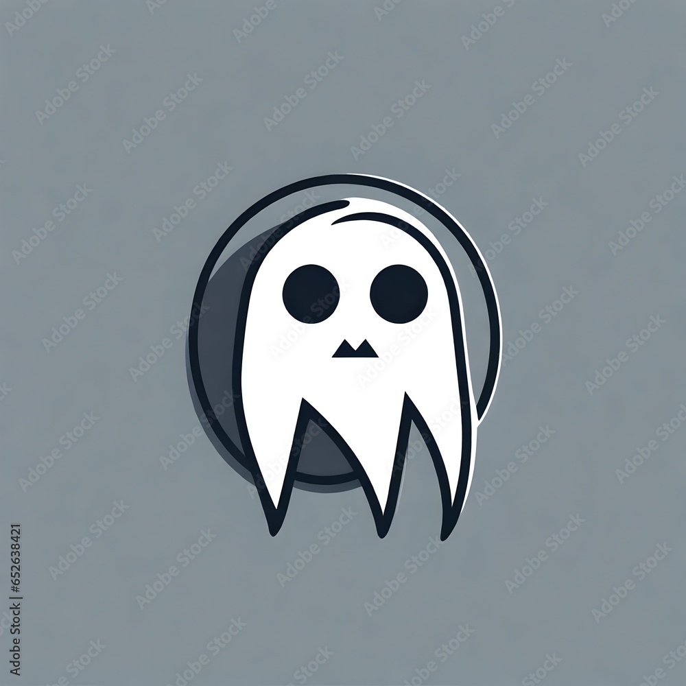 A logo for a business or sports team featuring a stylized spooky Halloween ghost that is suitable for a t-shirt graphic. A logo for a business or sports team featuring a stylized spooky Halloween ghost that is suitable for a t-shirt graphic.