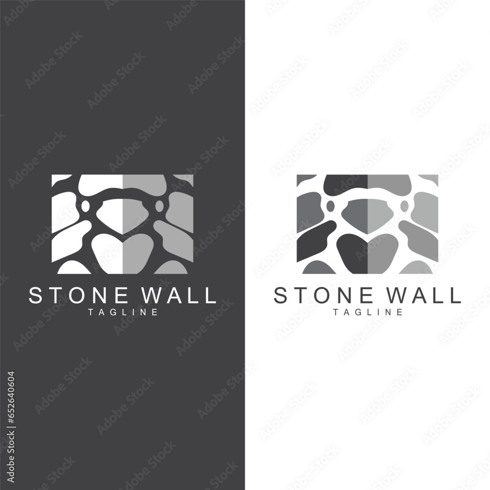 Stone Vector Logo, Stone Design Balance Milestone Vector Templet Symbol Illustration Stone Vector Logo, Stone Design Balance Milestone Vector Templet Symbol Illustration