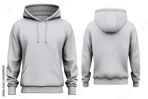 Set of grey front and back view tee hoodie hoody sweatshirt mockup temple white background