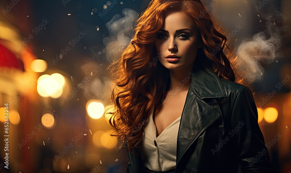 A captivating portrait of a woman in a glamorous evening gown, set against the backdrop of a bustling night city. A captivating portrait of a woman in a glamorous evening gown, set against the backdrop of a bustling night city.