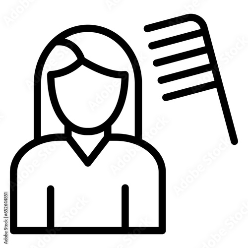 Hair Stylist Female Icon Style