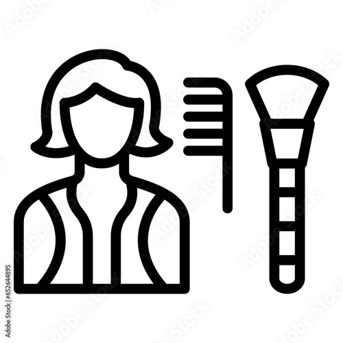 Make Up Artist Female Icon Style