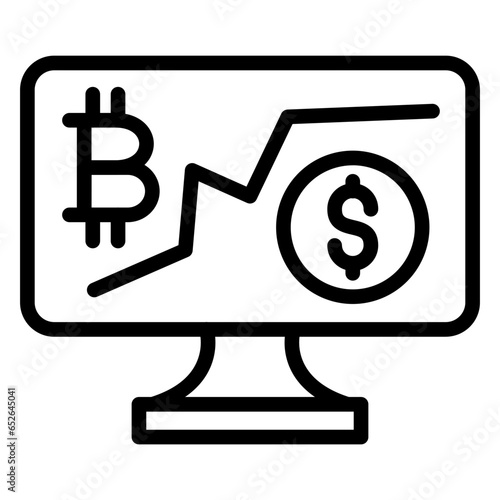 Cryptocurrency Investment Icon Style