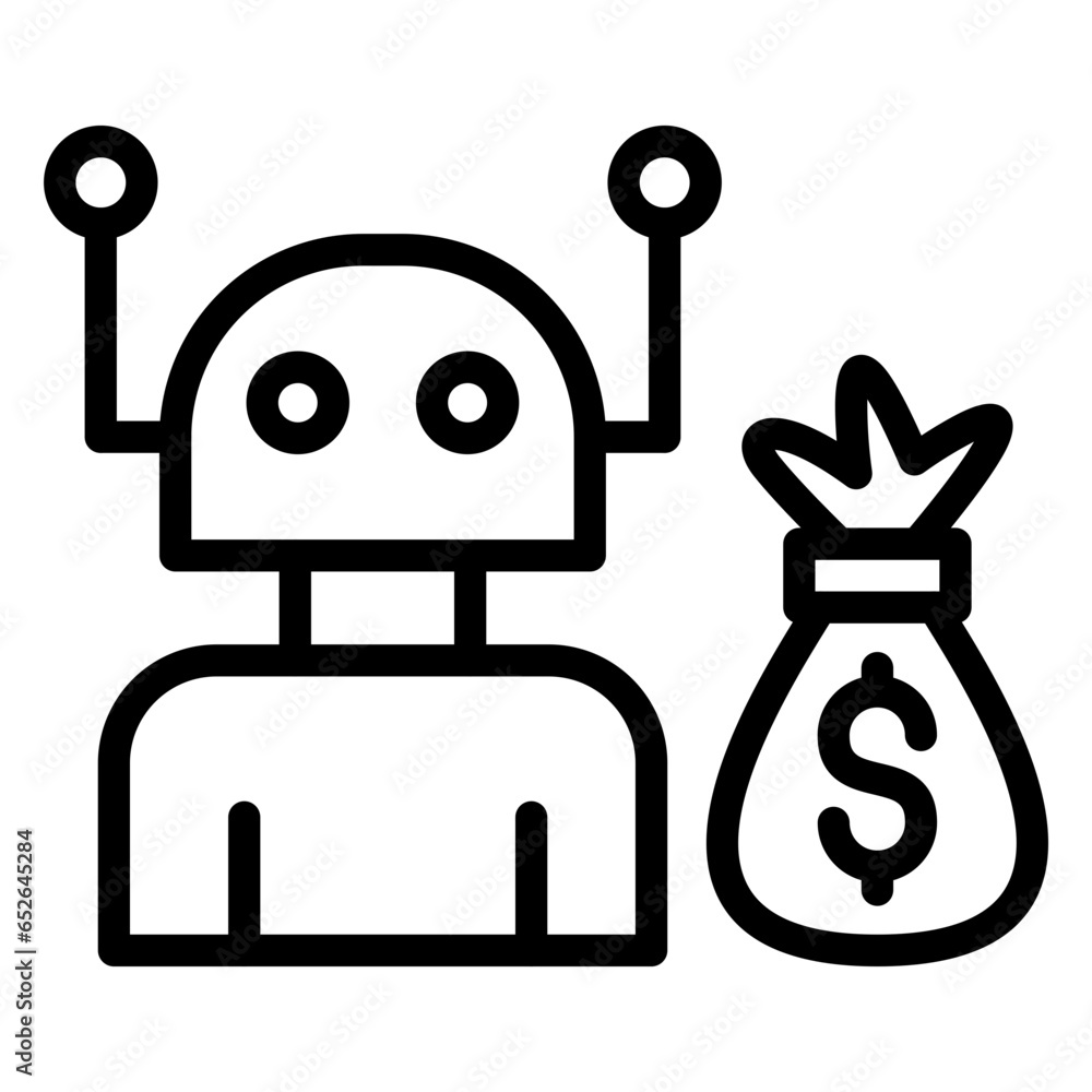Robot Advisor Icon Style Robot Advisor Icon Style
