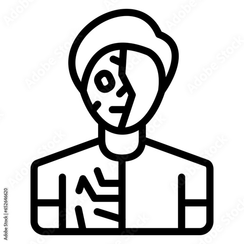 Cyborg Icon Style