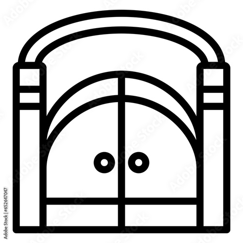 Cementery Gate Icon Style