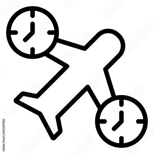 Jet Lag Icon Style