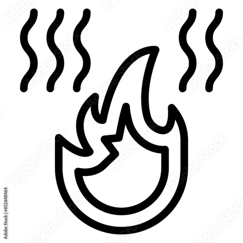 Fire Pollution Icon Style