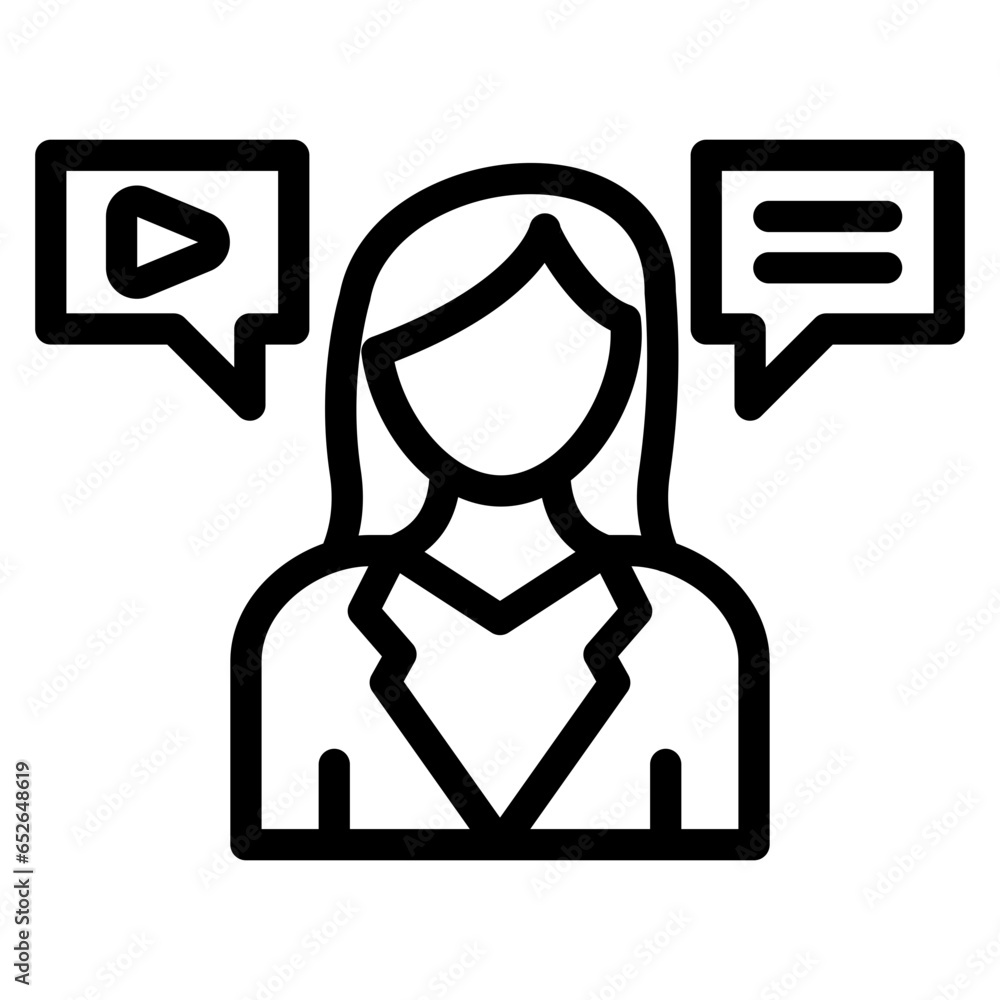 Female Influencer Icon Style Female Influencer Icon Style
