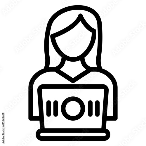 Female Blogger Icon Style