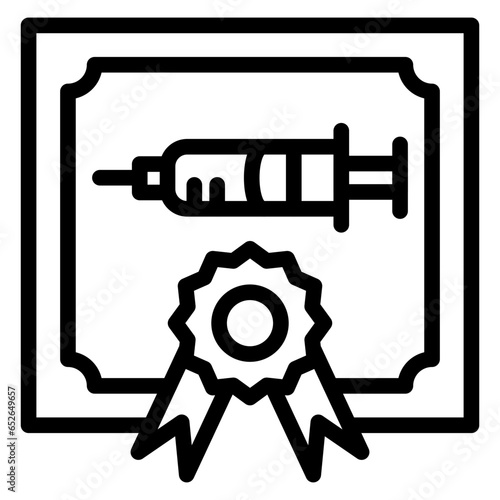 Vaccination Certificate Icon Style