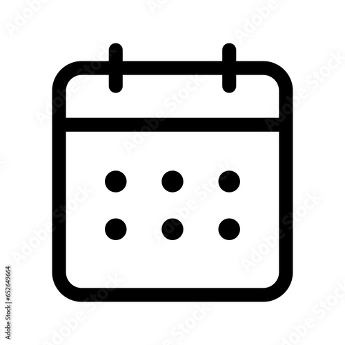 Calendar icon. Month symbol in png. Calendar icon in line. Outline calendar