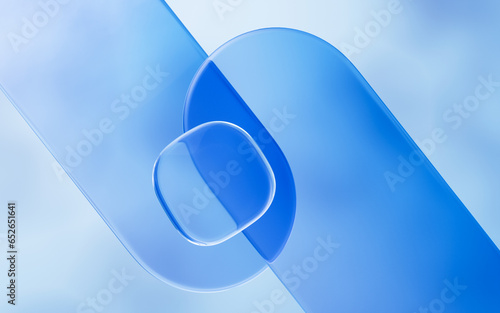 Fototapeta Naklejka Na Ścianę i Meble -  Abstract glass geometries background, 3d rendering.