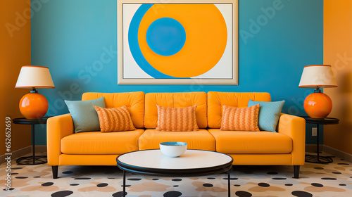 Stylish Room Interior Mockup, Modern Interior Design, 3D Render, 3D Illustration