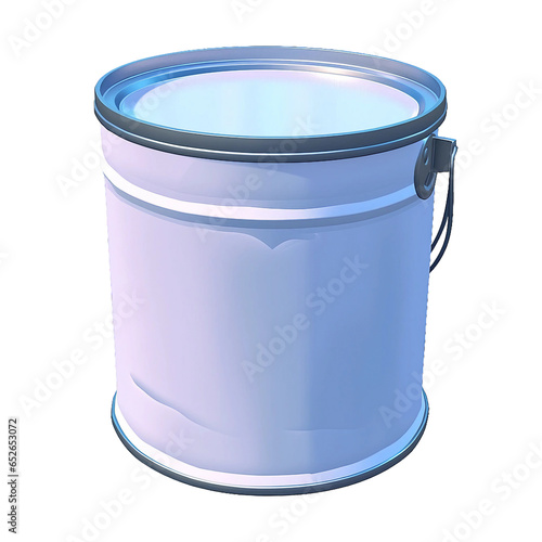  Paint in a paint can, transparent background 