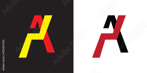 A N Y Z letter logo combined into one, creating a unique and elegant logo. This logo uses black and red. Color symbolizes assertiveness, professionalism and credibility of a product or brand. and the 