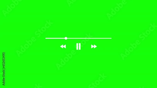 動画や音楽プレーヤーの再生バーのアニメーション（クロマキー背景）