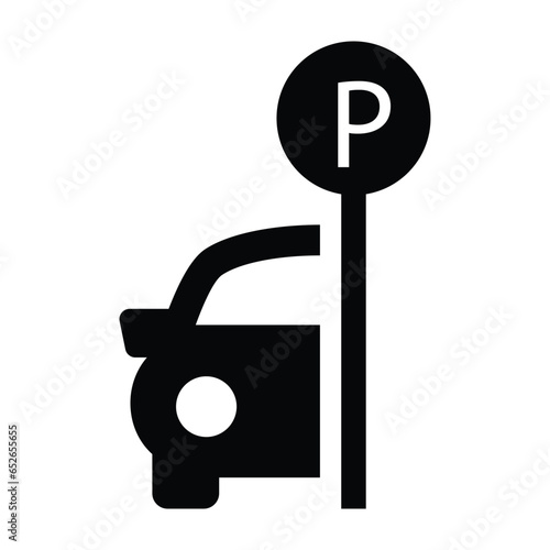 Lot, parking, car icon