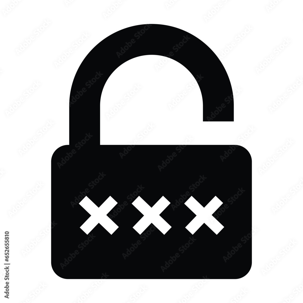 Password, unlock, unlocked icon Password, unlock, unlocked icon