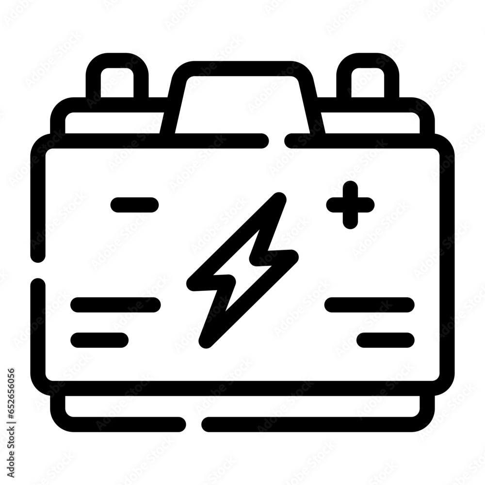 Fototapeta premium battery Line Icon