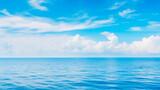 Beautiful seascape with blue sky and sea. Nature background